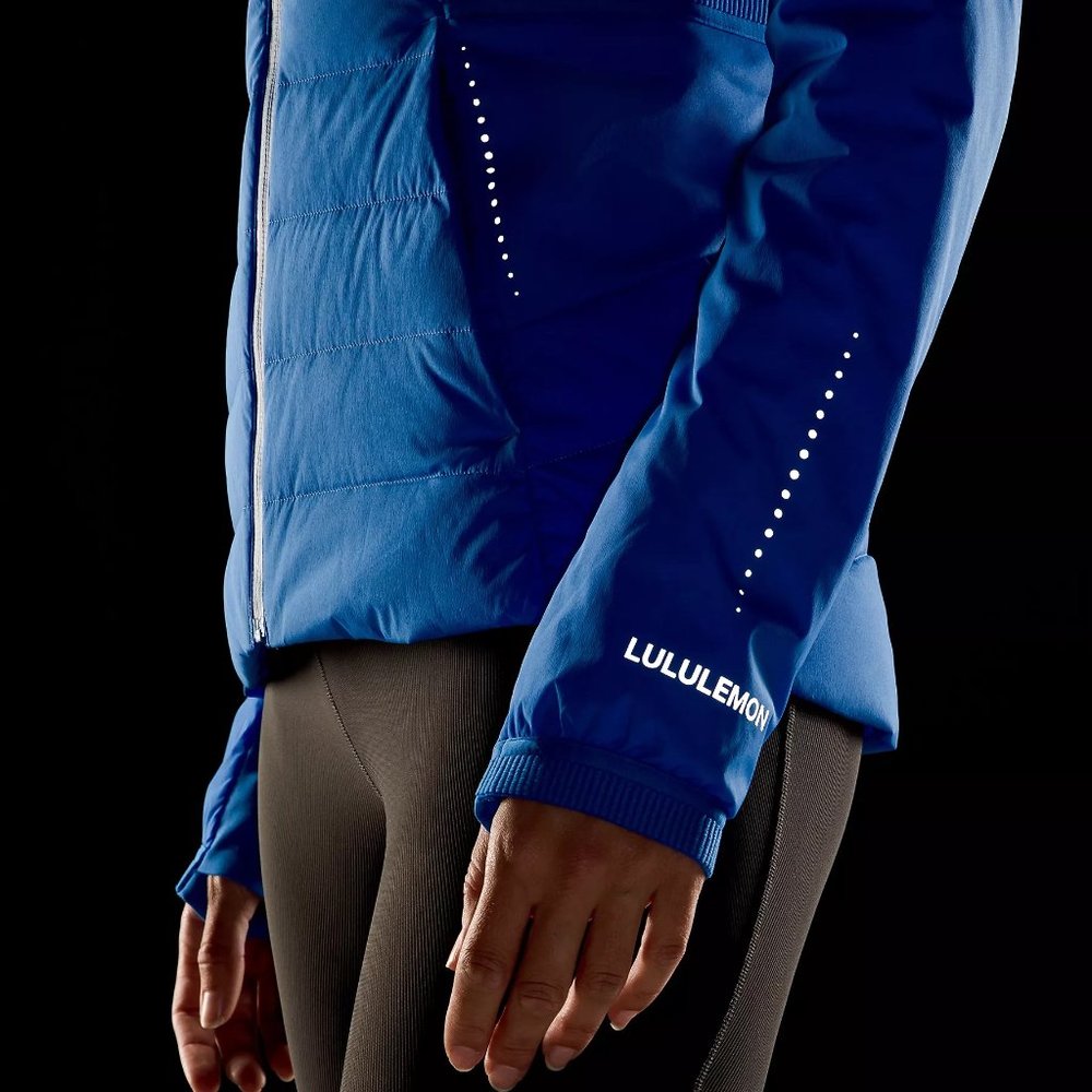 Lululemon Womens Blue Down For It All Jacket Running 700 Fill 4 6 8 10 12 14 NEW - Picture 8 of 12